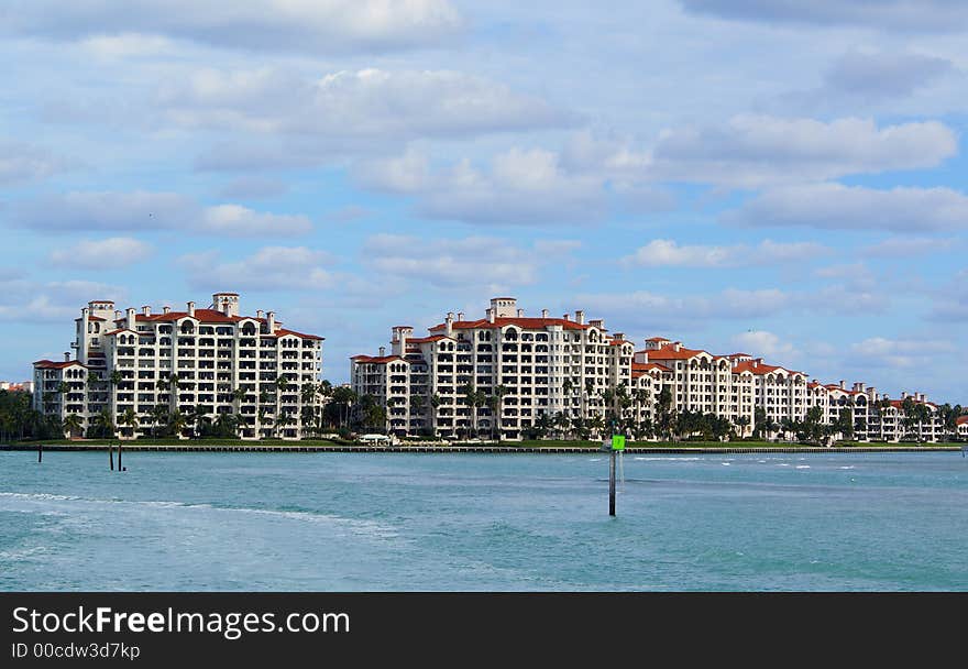 Miami beach fisher island and the ocean view