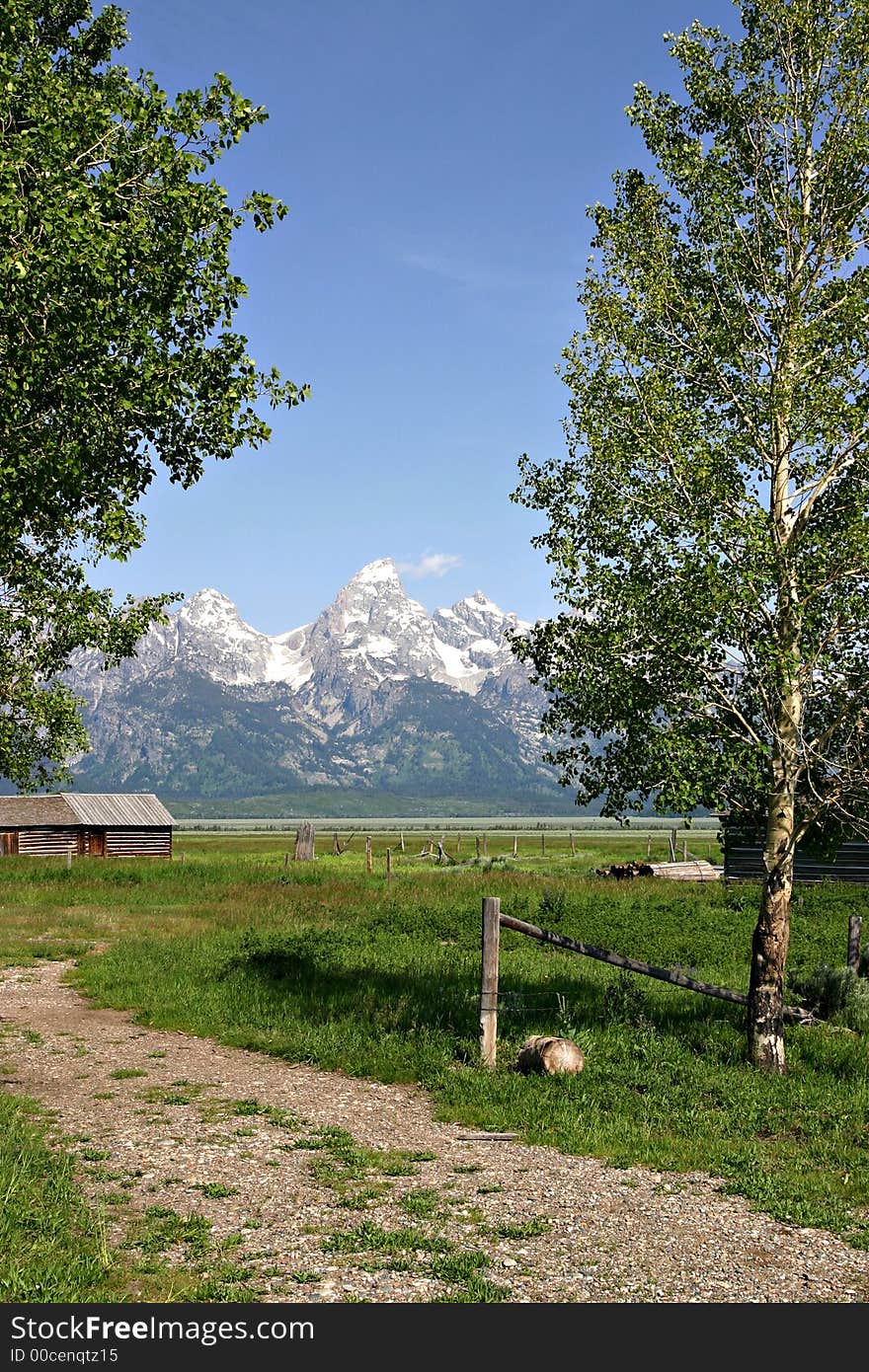 Grand Teton Mountain range in Wyoming