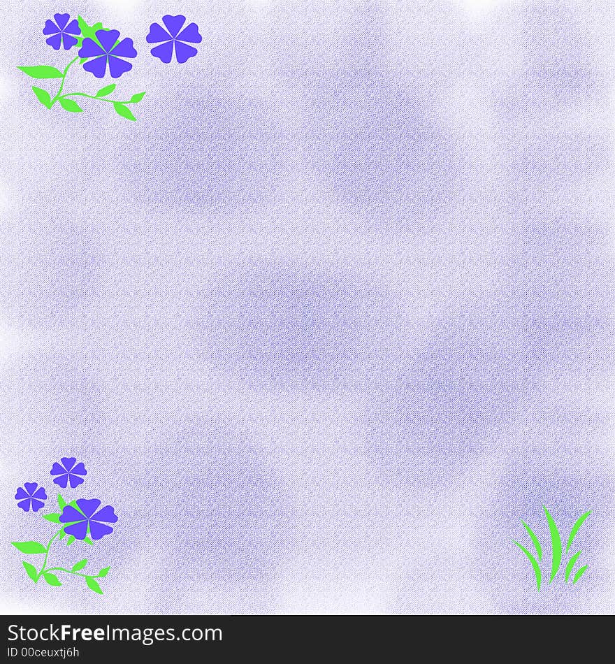 Flower framed note paper