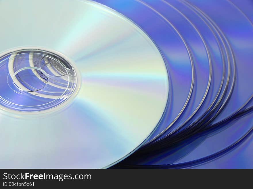 CD s in closeup