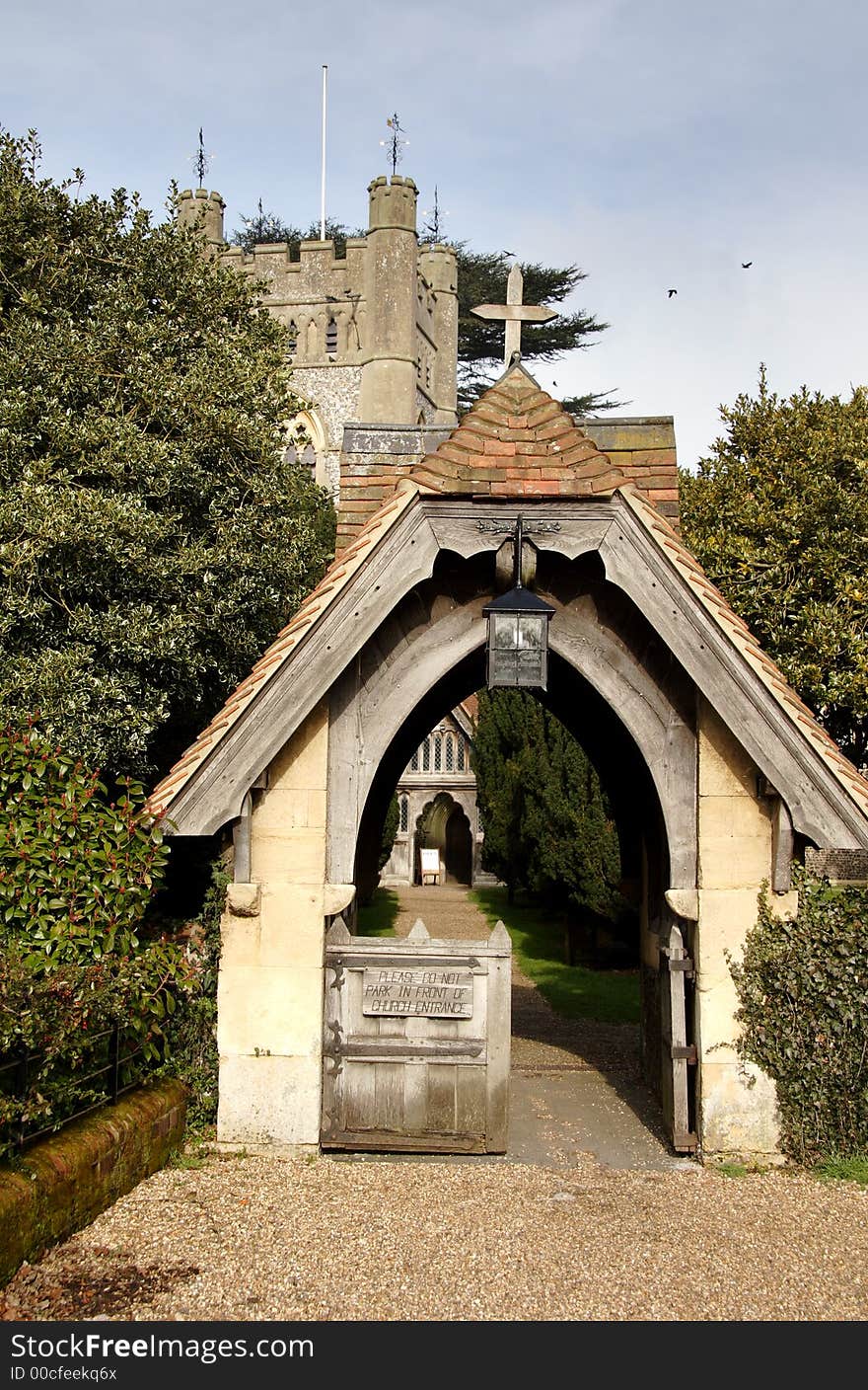 Medieval Lytchgate to an Historic Church in an English Village