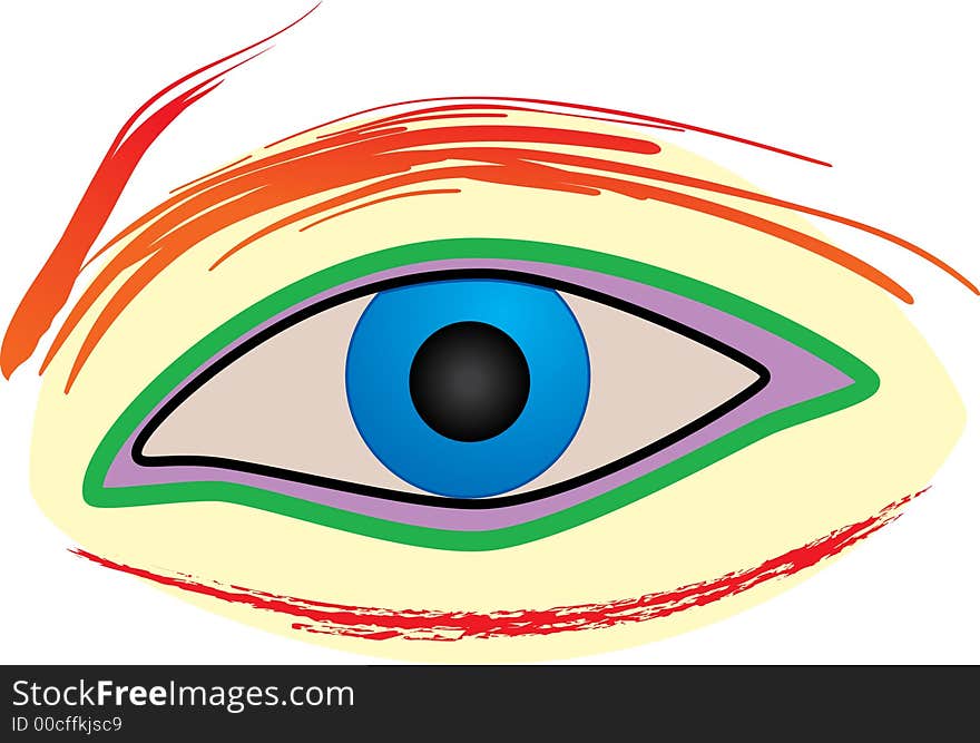 Abstract colorful human vector eye