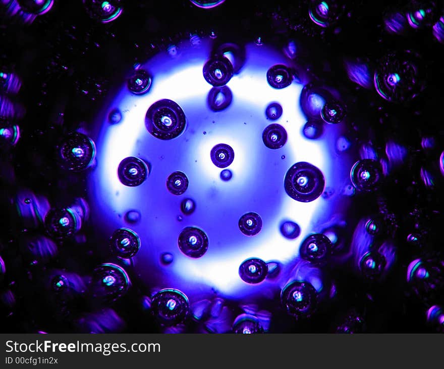 Oxygen bubbles in glass sphere