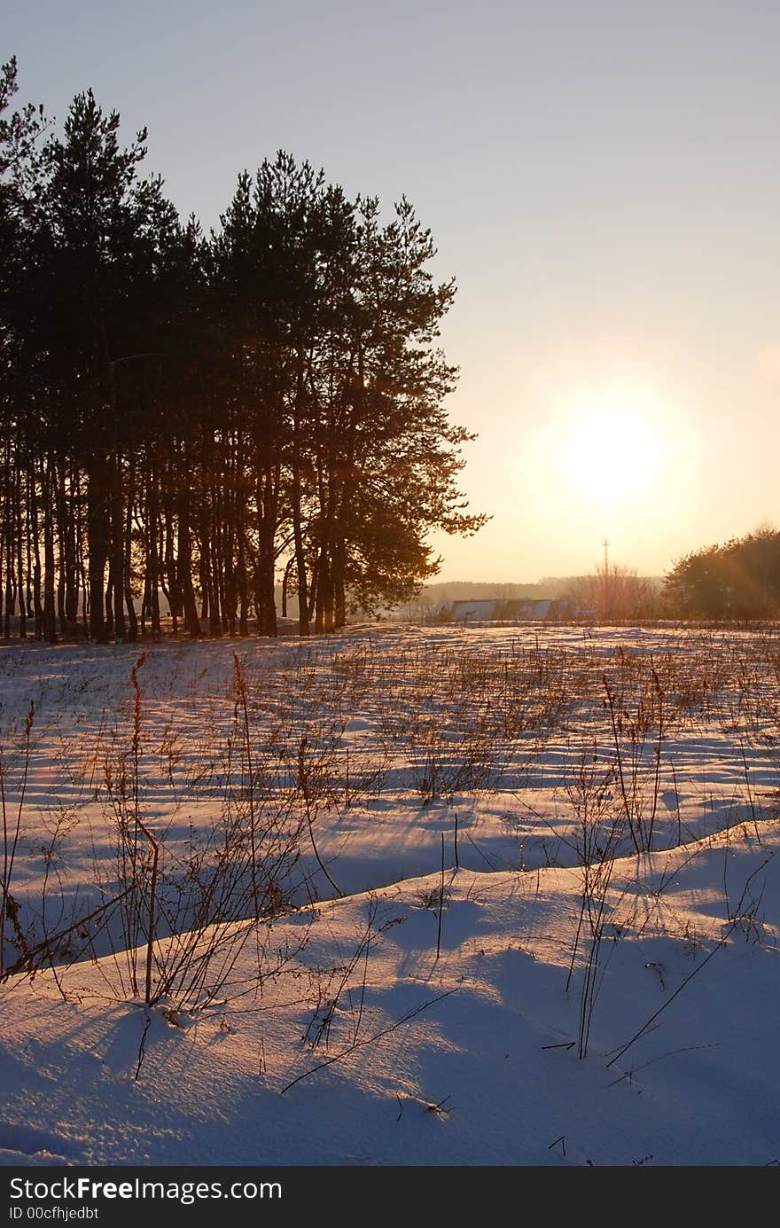 Cold Winter Sunset