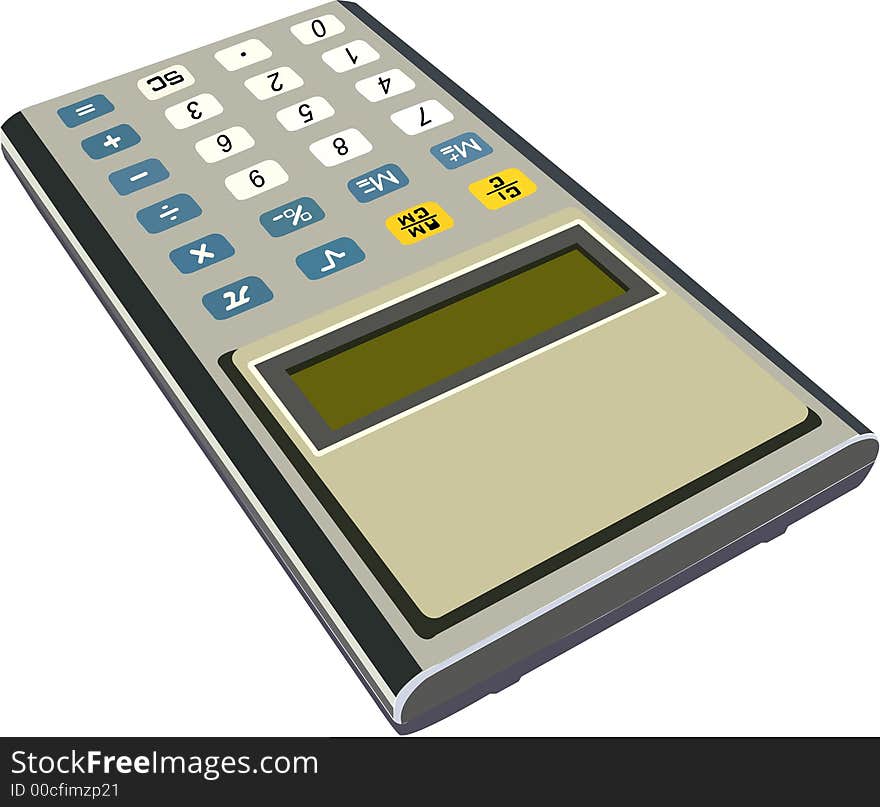 Simple calculator illustration with nice design. Simple calculator illustration with nice design.