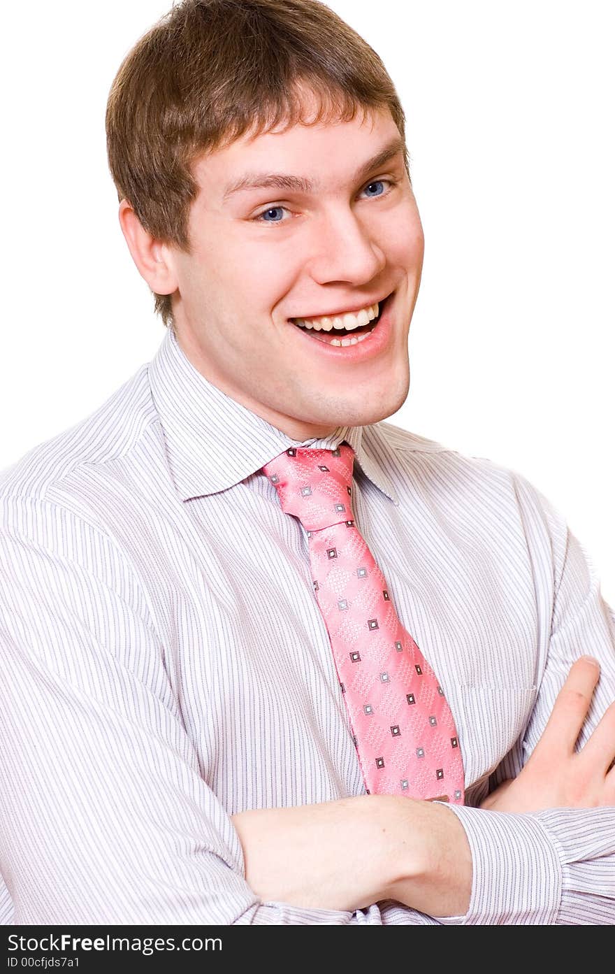 Picture of a Young smiling business man