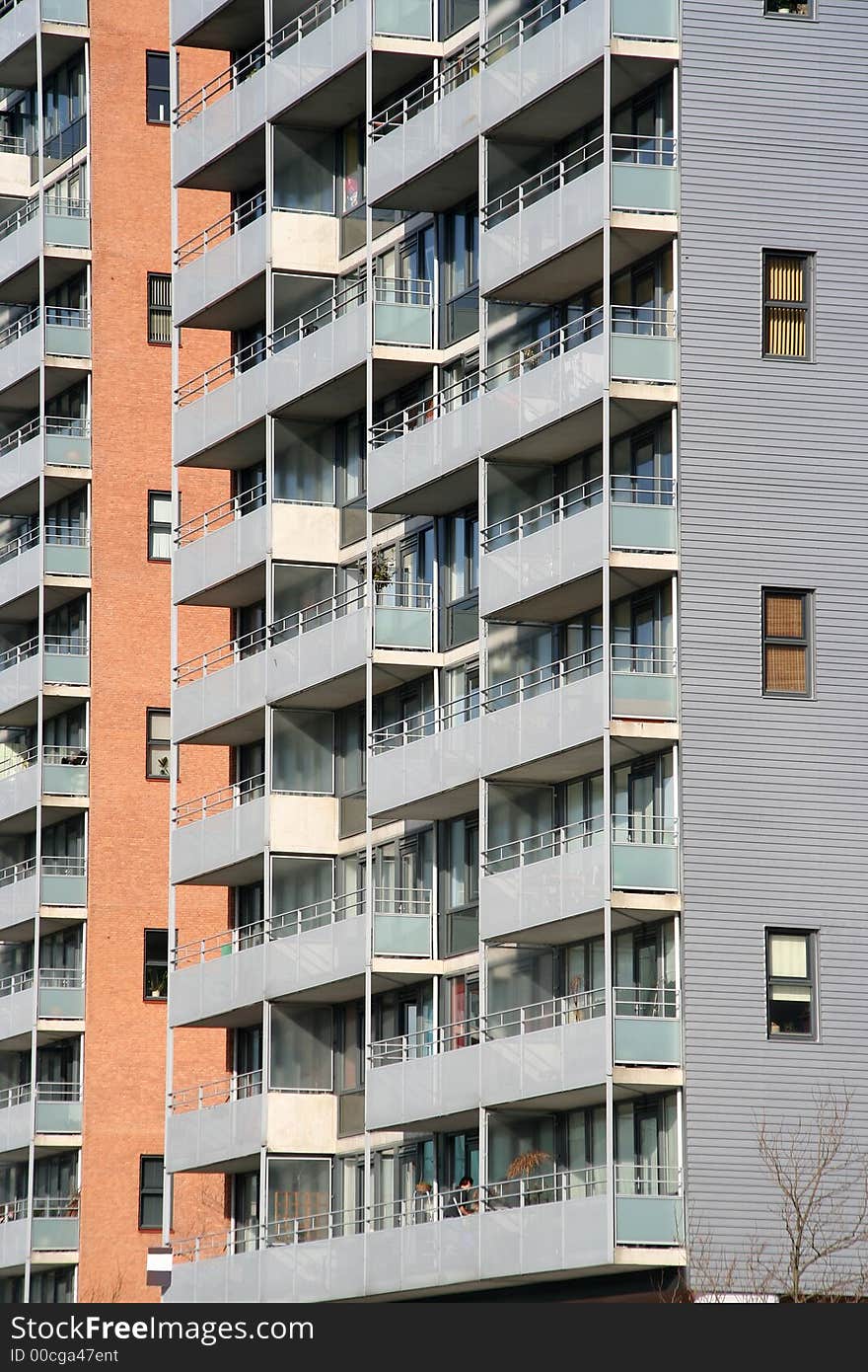 Balconies of a modern apartment building