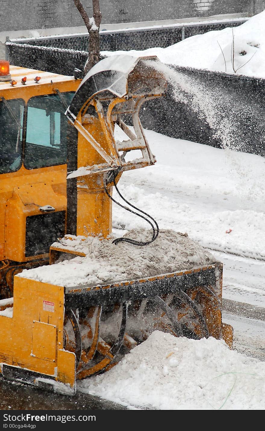 Snowblower In Action 2 (snowing In Same Time)