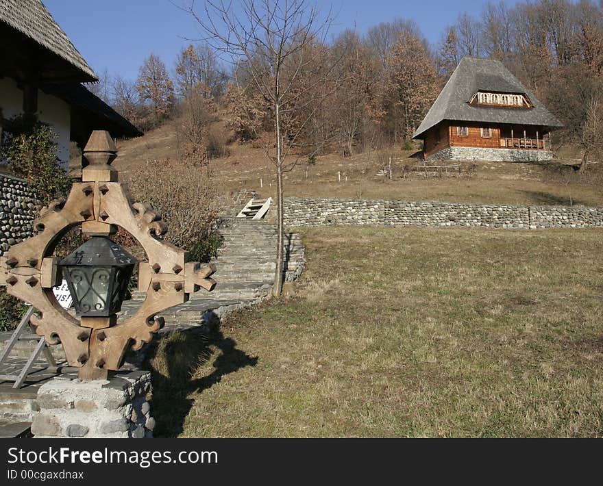 Wooden Building On A Orthodox Monastery