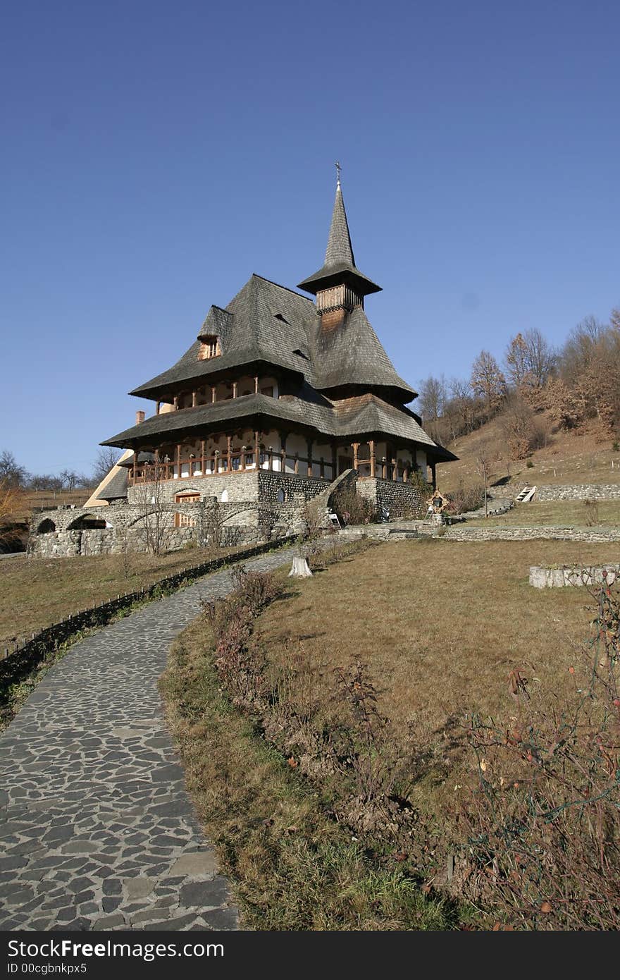 Wooden Building On A Orthodox Monastery III