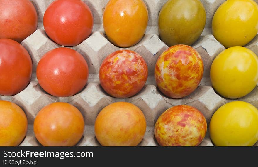 Easter Eggs Painted By Hand Multicolored II