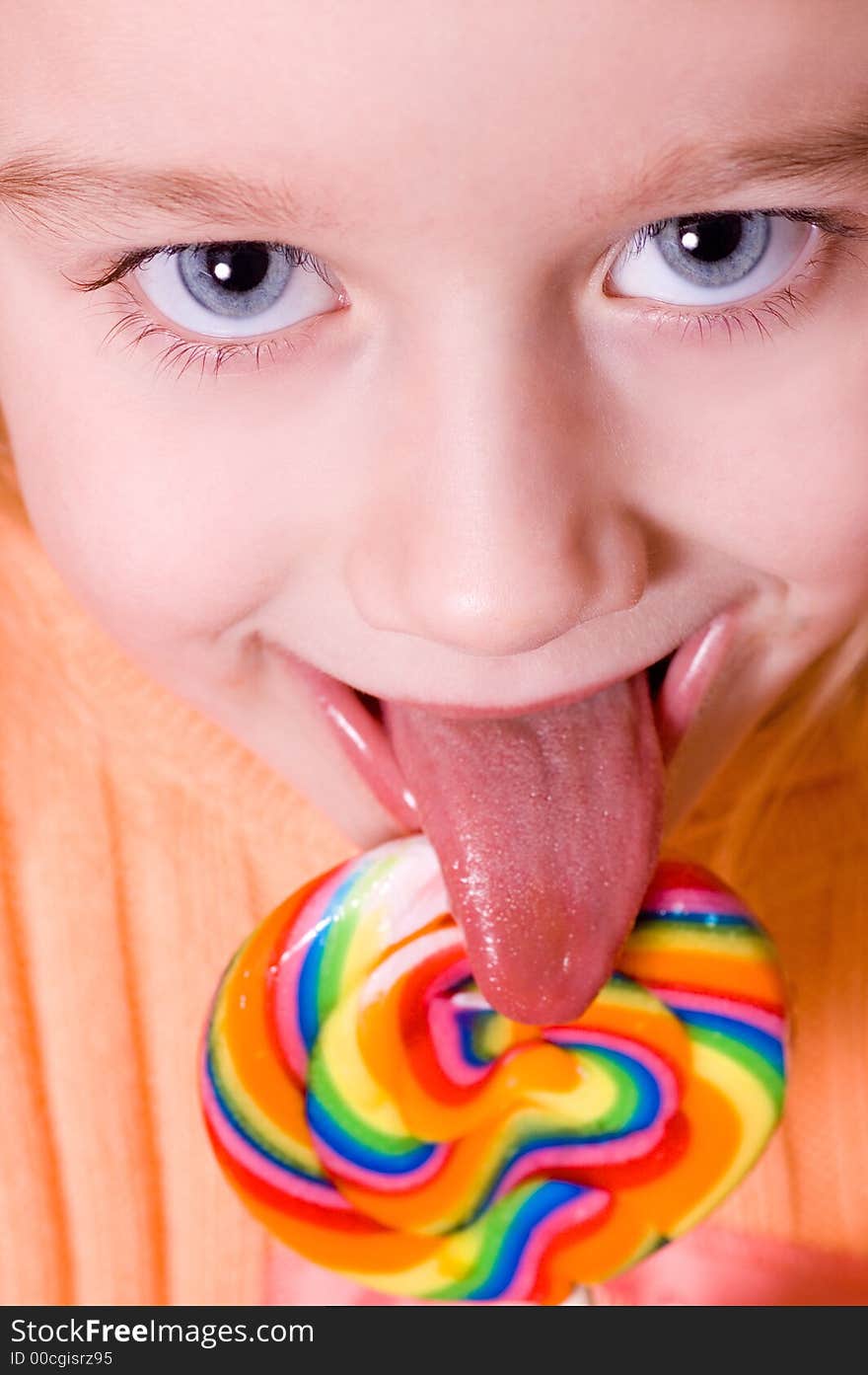 Picture of a Girl with a candy