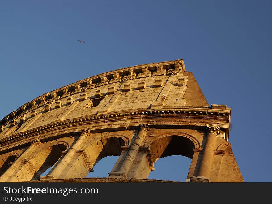 The coliseum in Rome