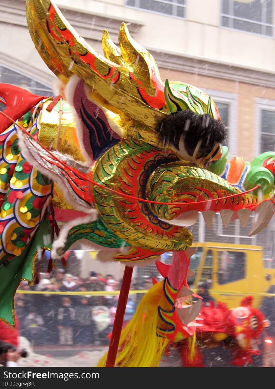 Photo of dragon at a Chinese New Year celebration in Chinatown of Washington D.C. Photo of dragon at a Chinese New Year celebration in Chinatown of Washington D.C.