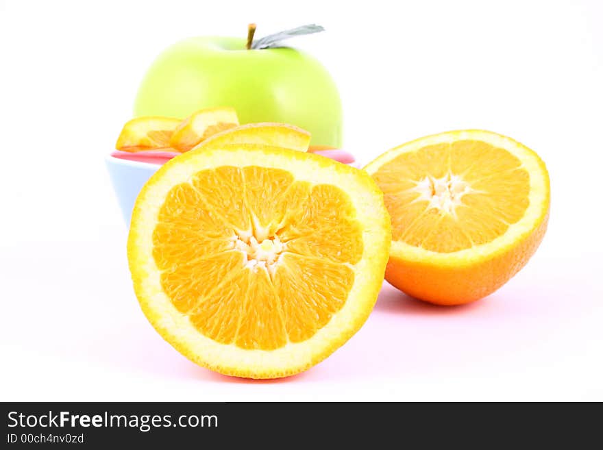 Orange Jelly in a white bowl with silverware. Orange Jelly in a white bowl with silverware.