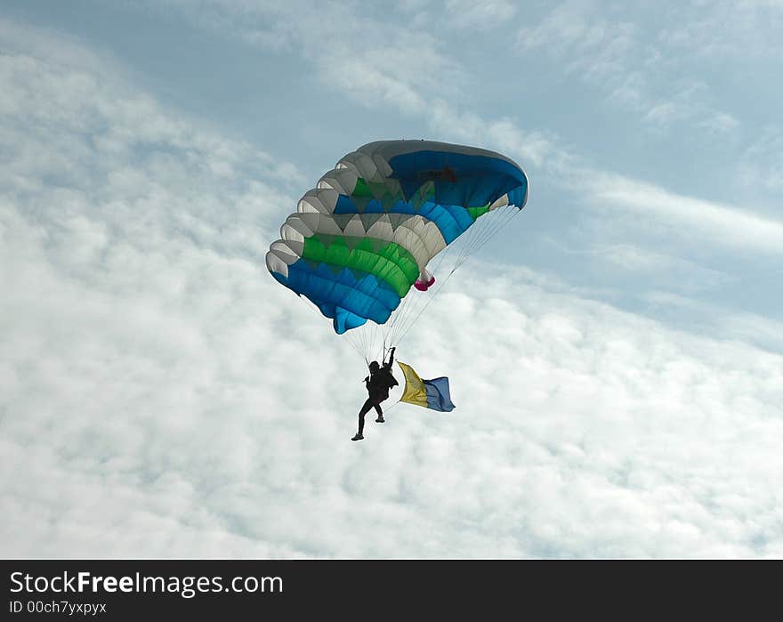 Parachuting - back lit