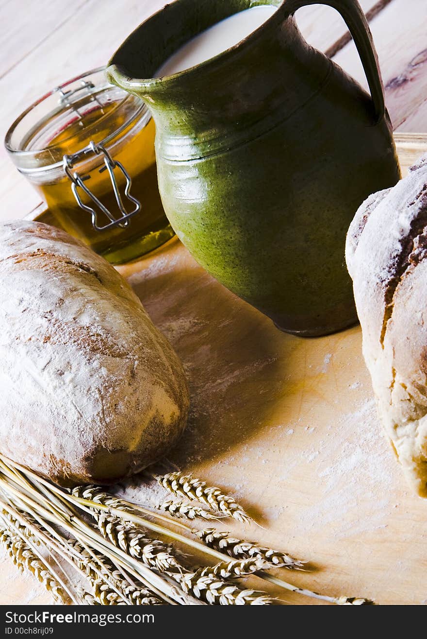 Bread is one of the basic kinds of food in Europen countries. Bread is one of the basic kinds of food in Europen countries.