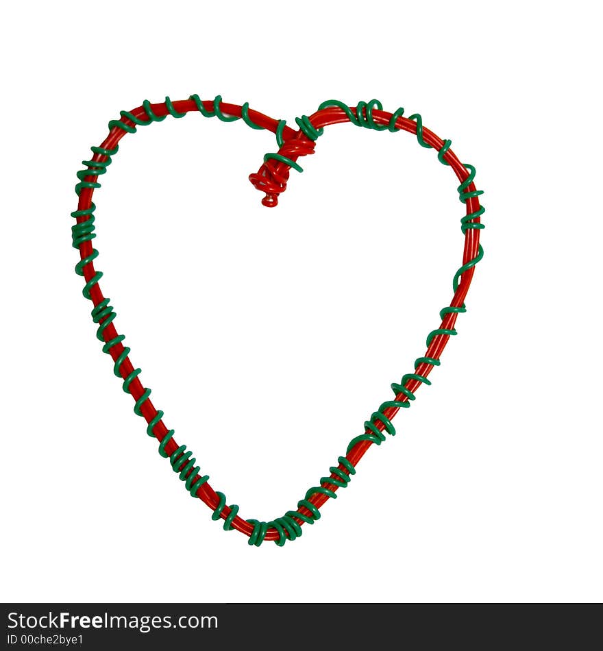 Complicated heart on white background