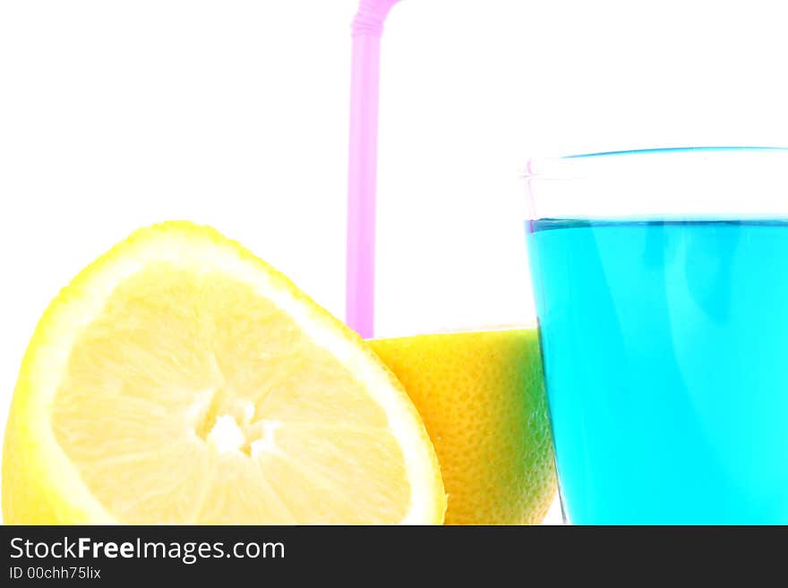 Lemons composition on pure white background. Lemons composition on pure white background