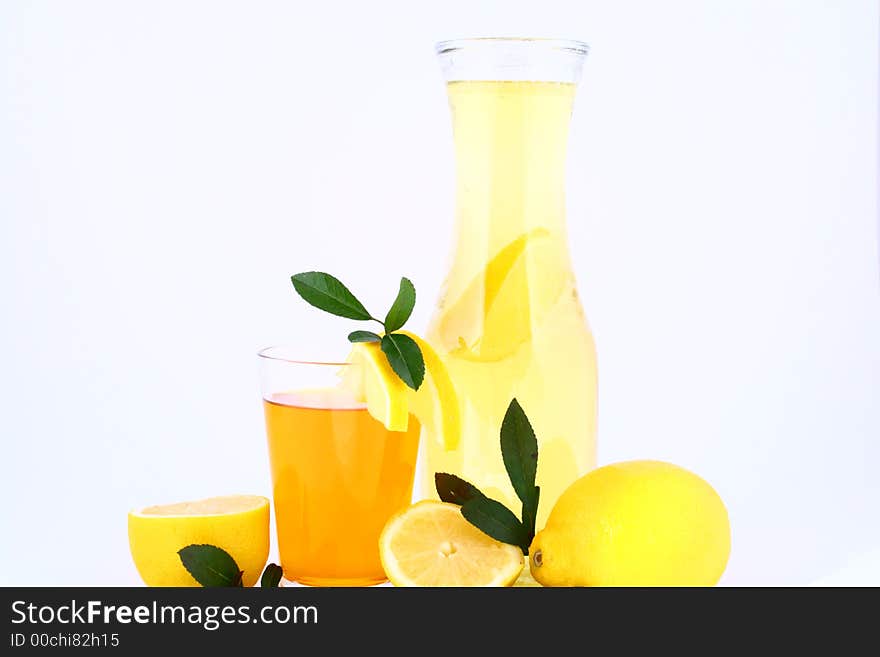 Lemons composition on pure white background. Lemons composition on pure white background