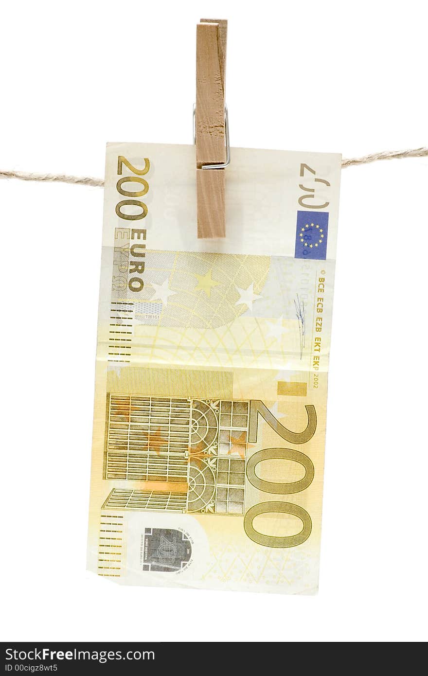 Drying Two Hundred Euro