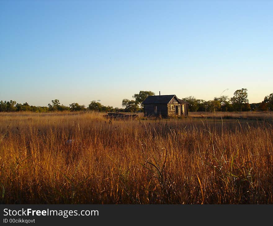 A little house in the middle of nowhere. A little house in the middle of nowhere