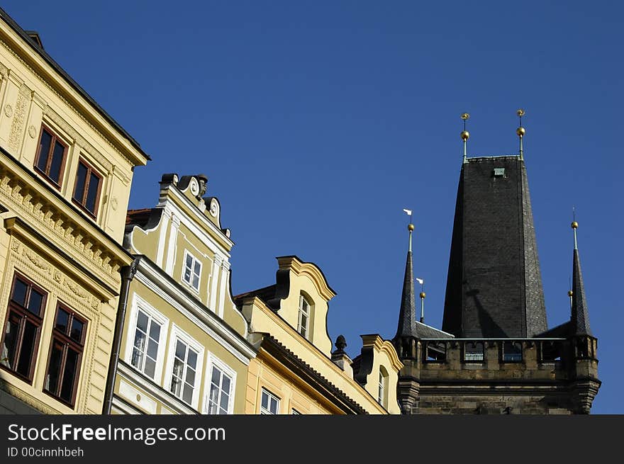 Details of buildings.Prague, Czech Republic