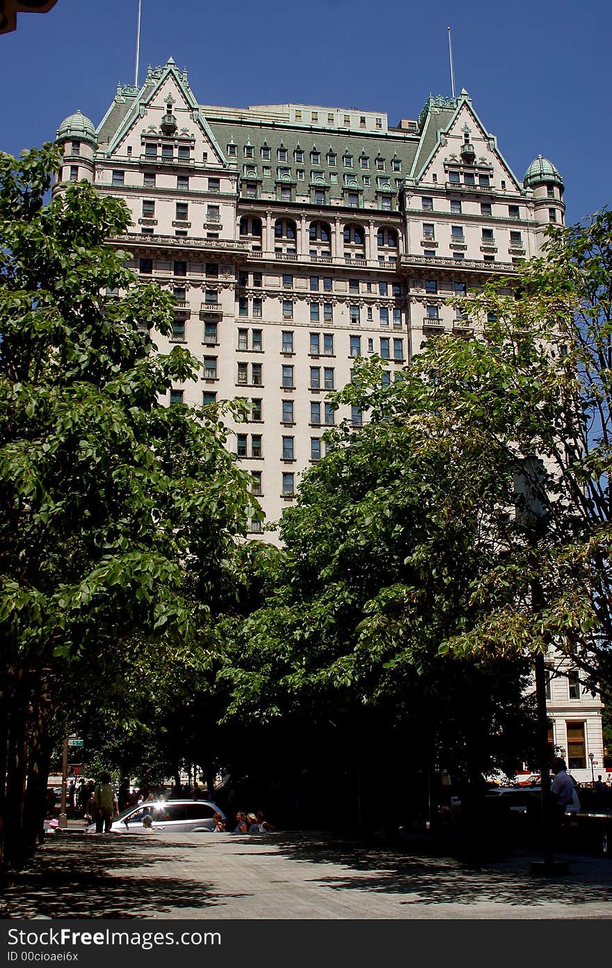 Partial view of a building in  New York City by day, United States, America. Partial view of a building in  New York City by day, United States, America