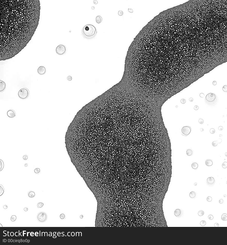 Abstract black and white bubles with white background. Abstract black and white bubles with white background