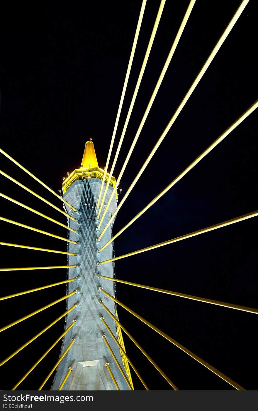 Detail of suspension bridge