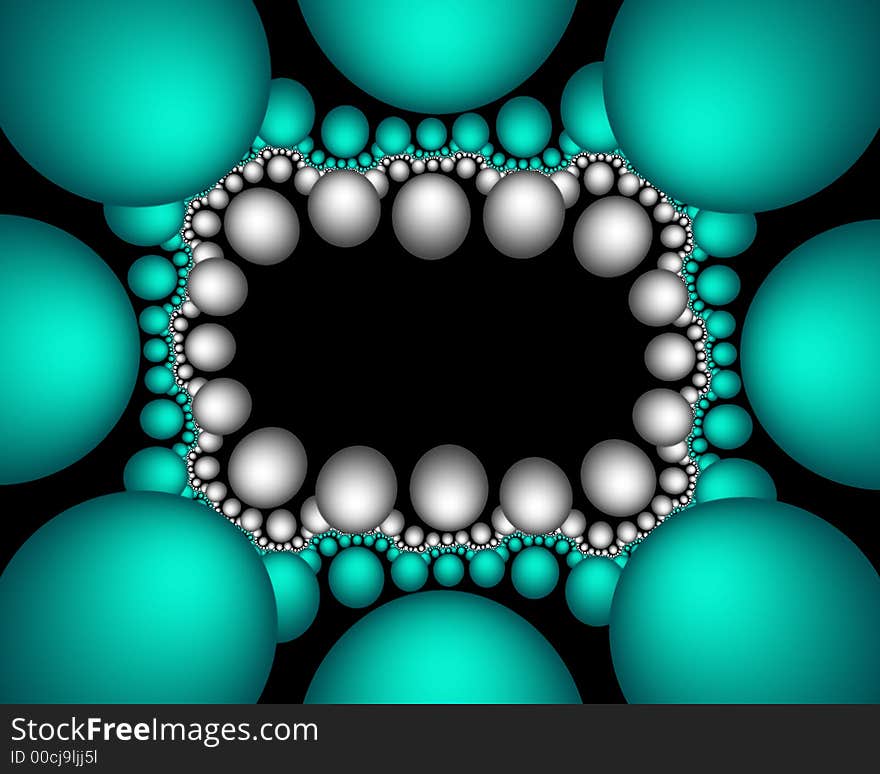 Abstract fractal image resembling a Spring bubble frame