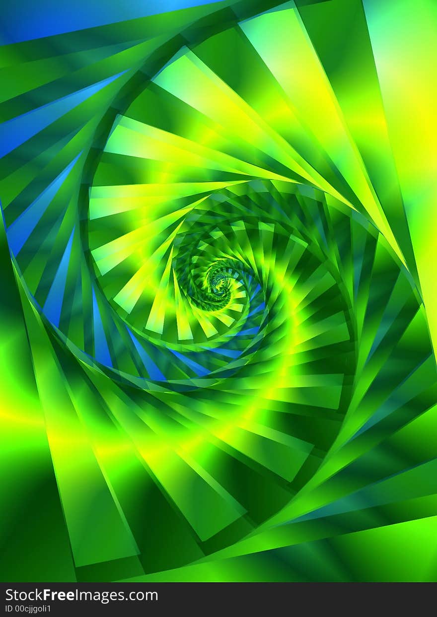 Cool Green Spiral Texture Pattern