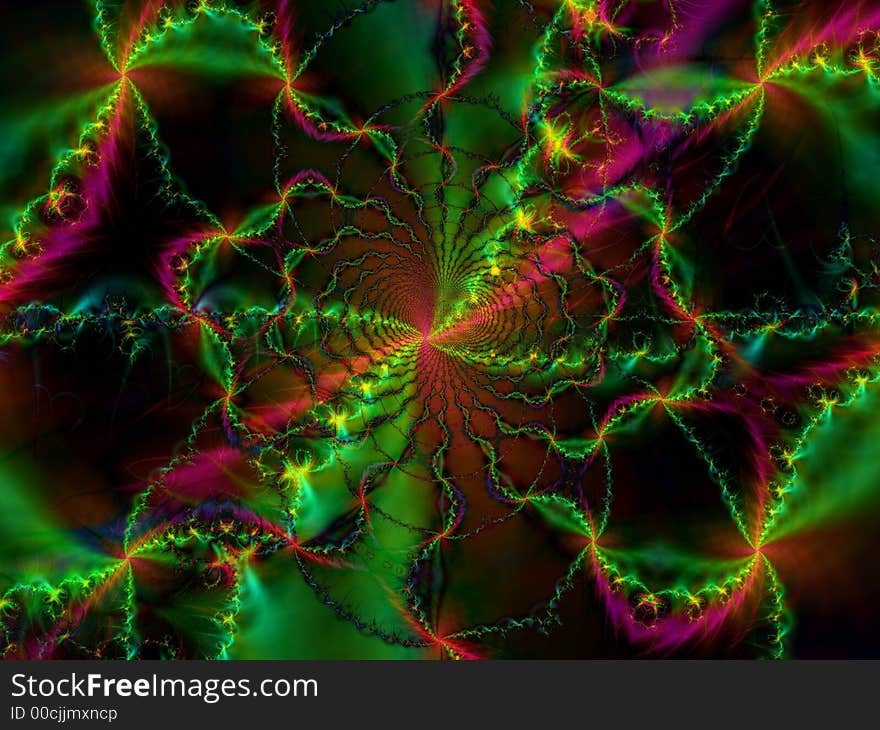 Abstract Fractal Swirls and Spirals