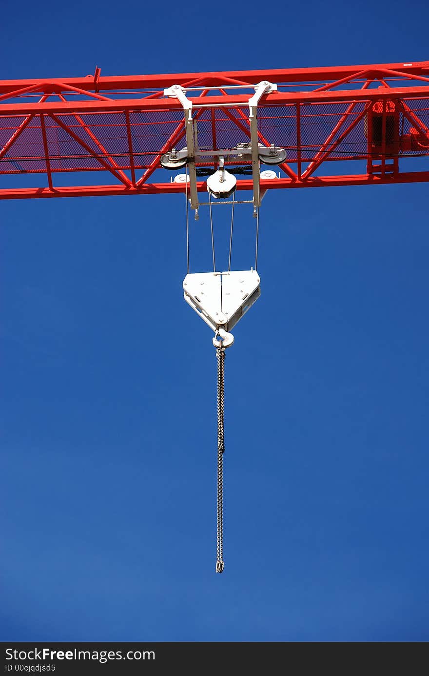 Crane boom at construction site at Munich, Germany