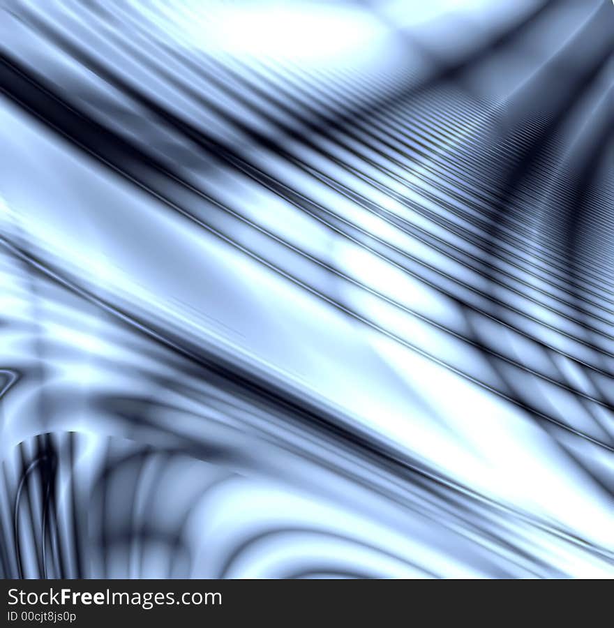 Abstract waves, overflowing the tints of blue color on a white background