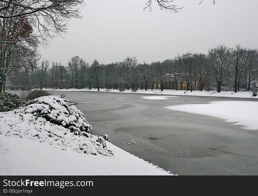 Winter in the kings garden in Warsaw, Poland. Winter in the kings garden in Warsaw, Poland.