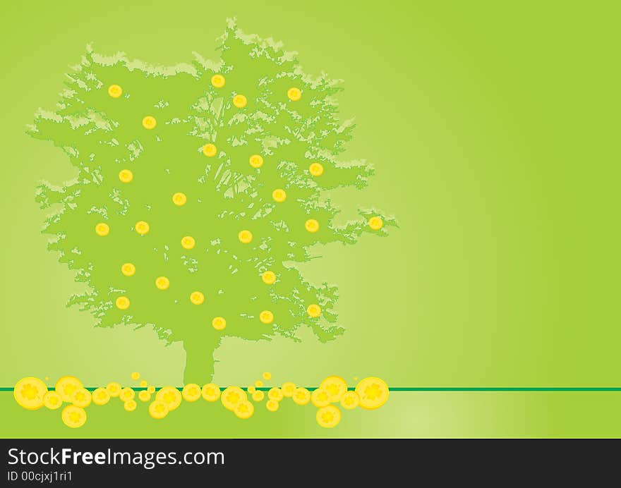 Lucky St. Patrick coin tree in fresh spring colors