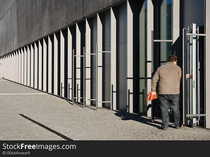 Parking garage entrance