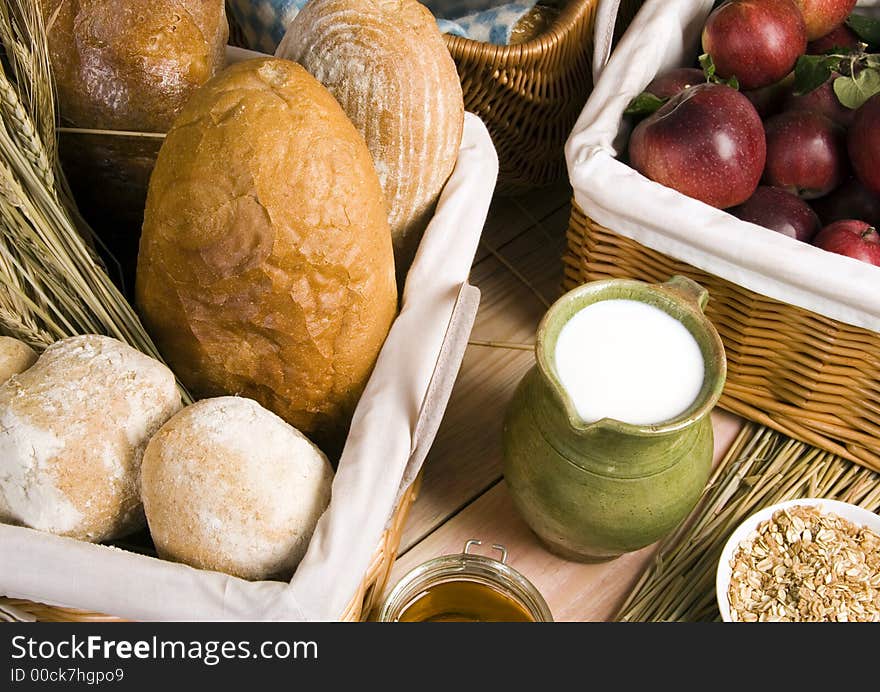 Bread is one of the basic kinds of food in Europen countries. Bread is one of the basic kinds of food in Europen countries.