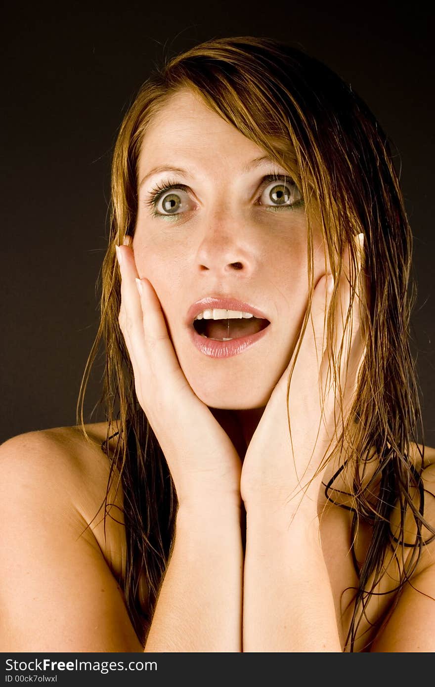 Young woman with wet hair