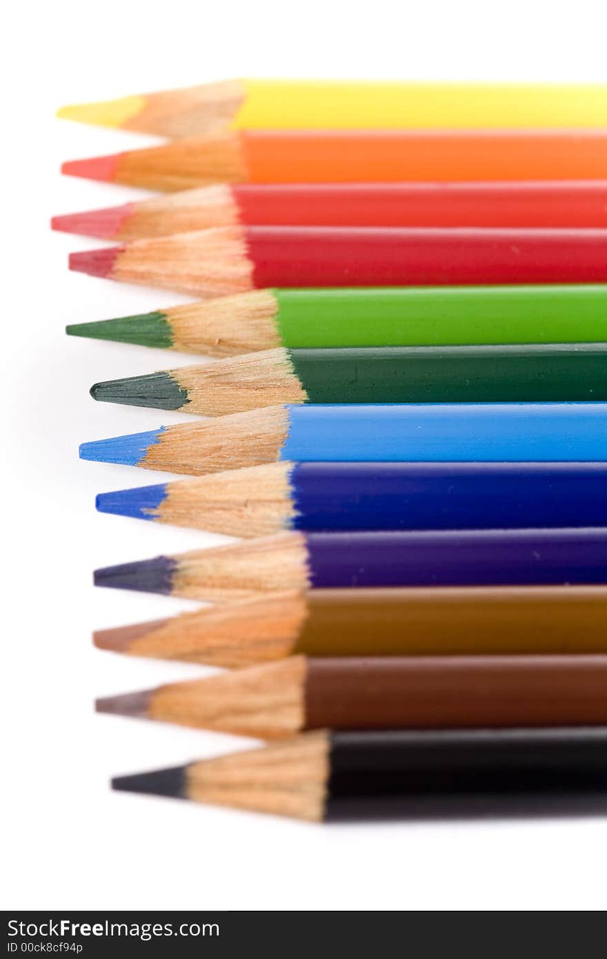 Bright and colorful coloring pencils isolated. Bright and colorful coloring pencils isolated