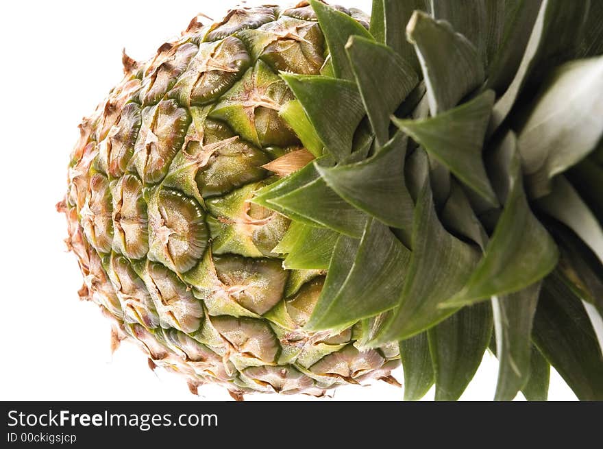 Pineapple fruit isolated on the white background