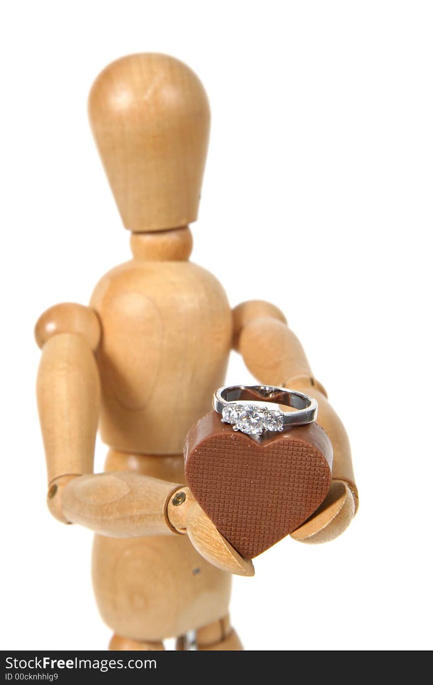 Woody Holding Heart and Ring