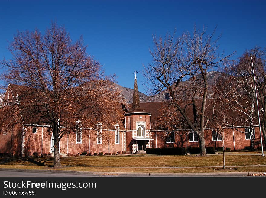 Chapel with blue sky