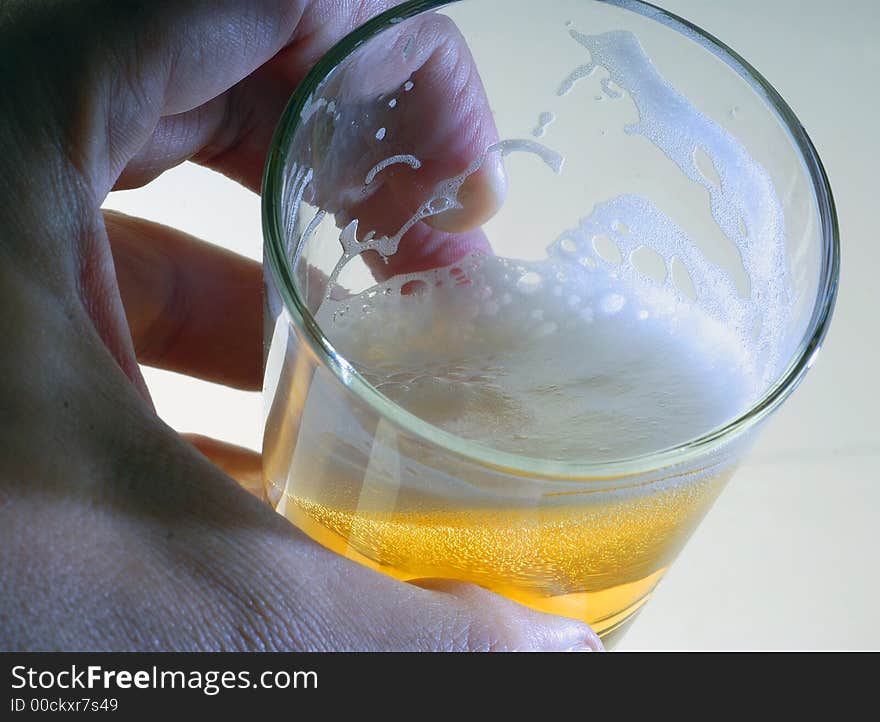 Glass of beer in the studio. Glass of beer in the studio