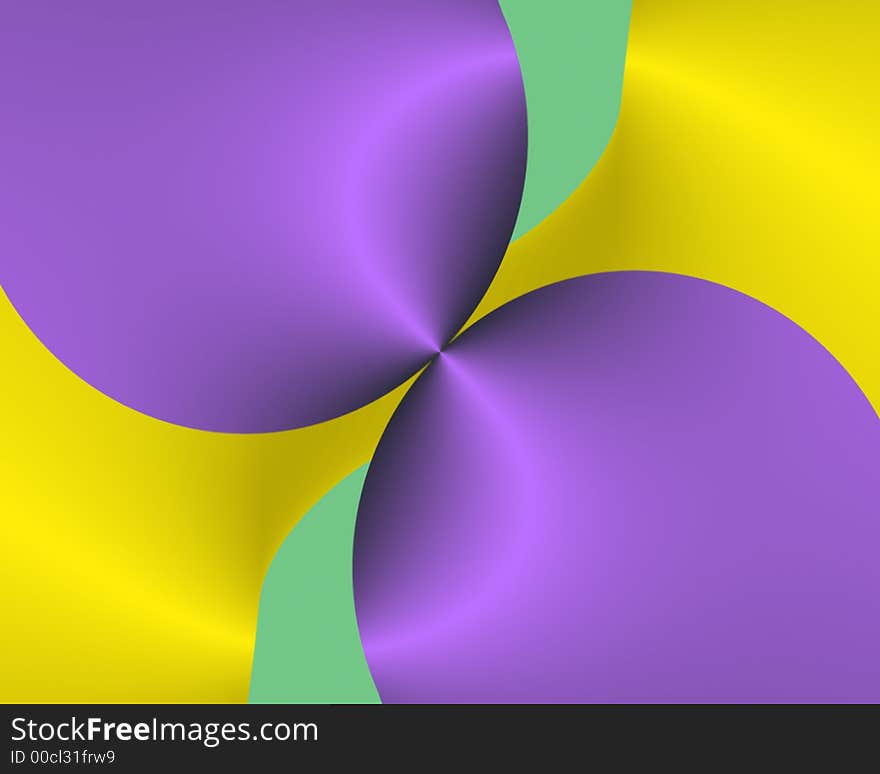 Abstract fractal image resembling the conjunction of various shapes