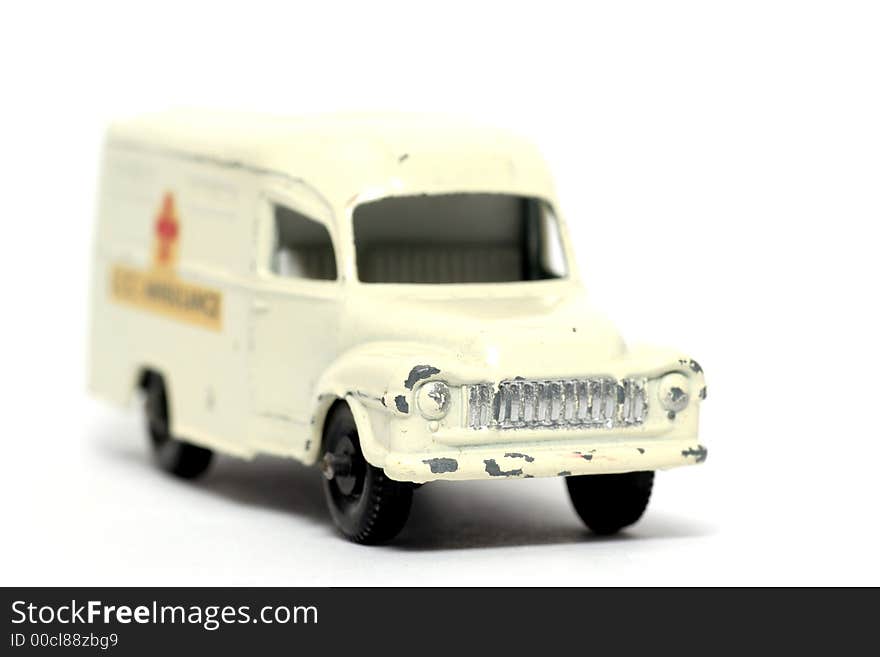 Old Toy Car Ambulance Front