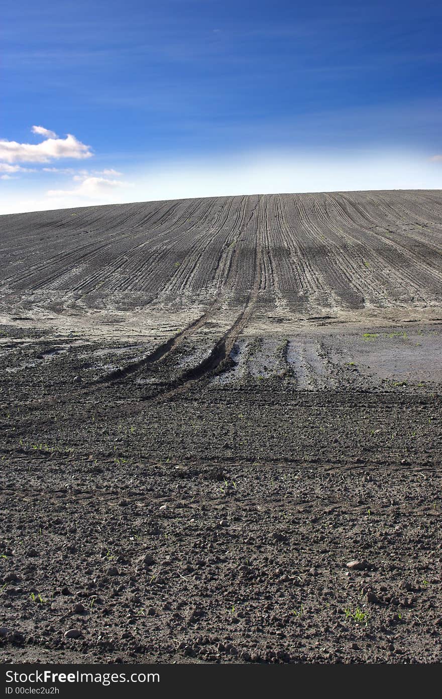 Dirt fields at the countryside (Denmark)