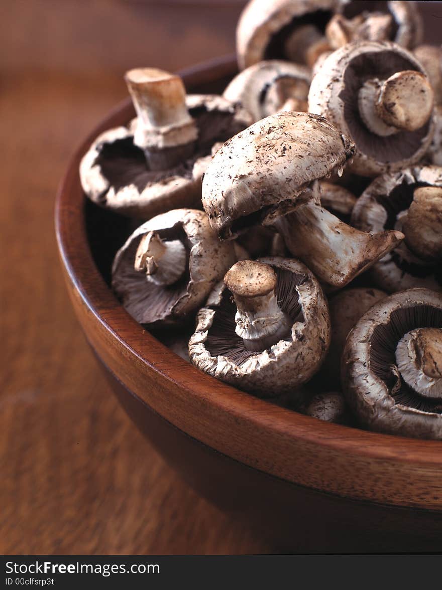 Mushrooms Portabellas in a bowl