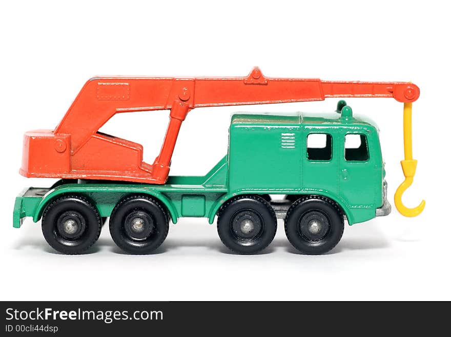 Old toy car 8 wheel crane 3